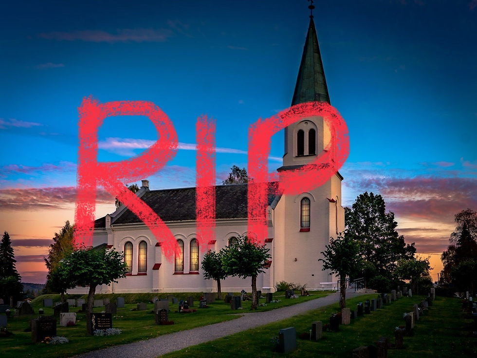 Den norske kirke er i fall. RIP