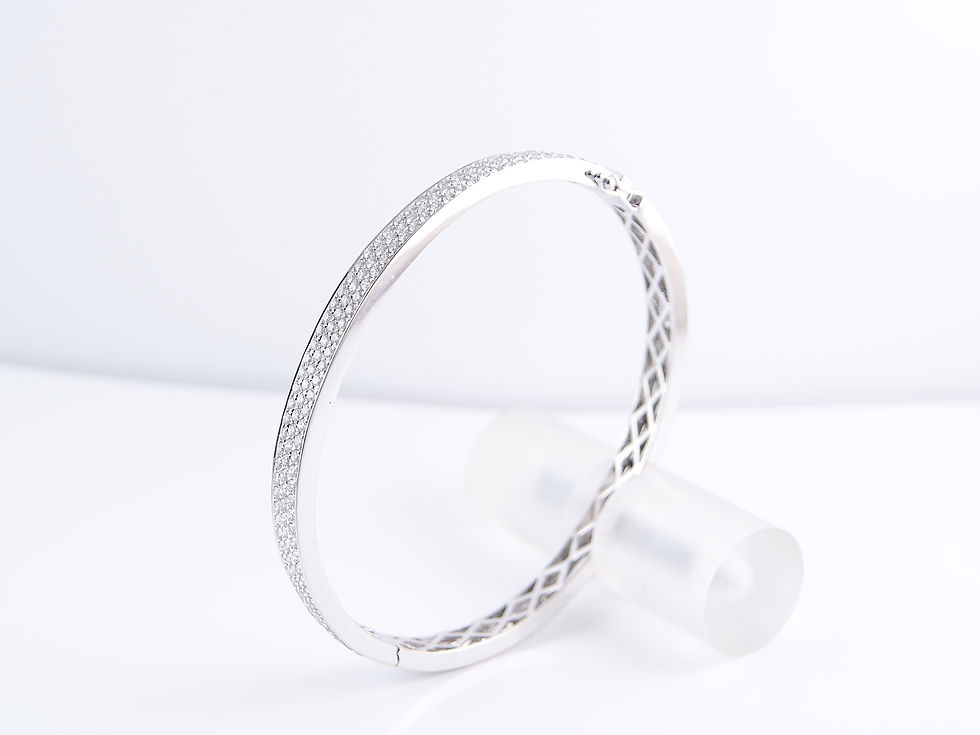 Thumbnail: 18ct White Gold Diamond Set Bangle