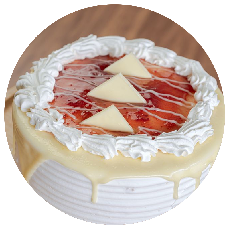 torta de frutas vermelhas com as frutas aparecendo na cobertura de geléia