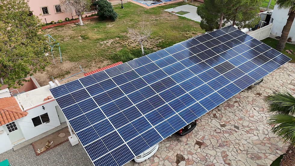 Carport de 70 paneles solares — Ciudad Juárez