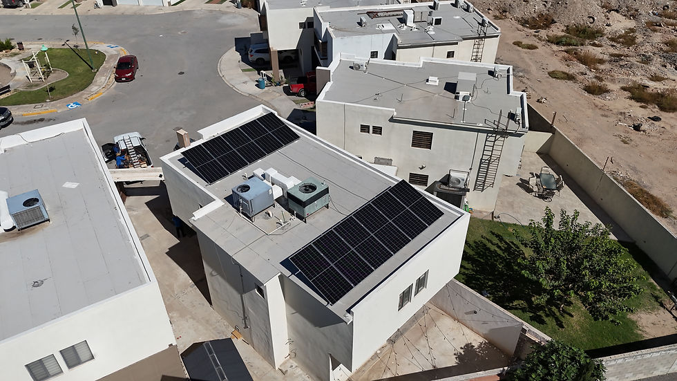 11 paneles residencial — Ciudad Juárez, vista 45°
