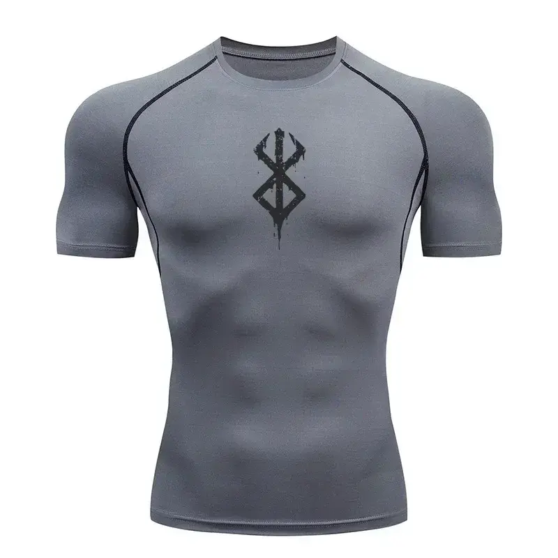 Miniatura: Camiseta Masculina de Compressão Estampada – Desempenho e Estilo