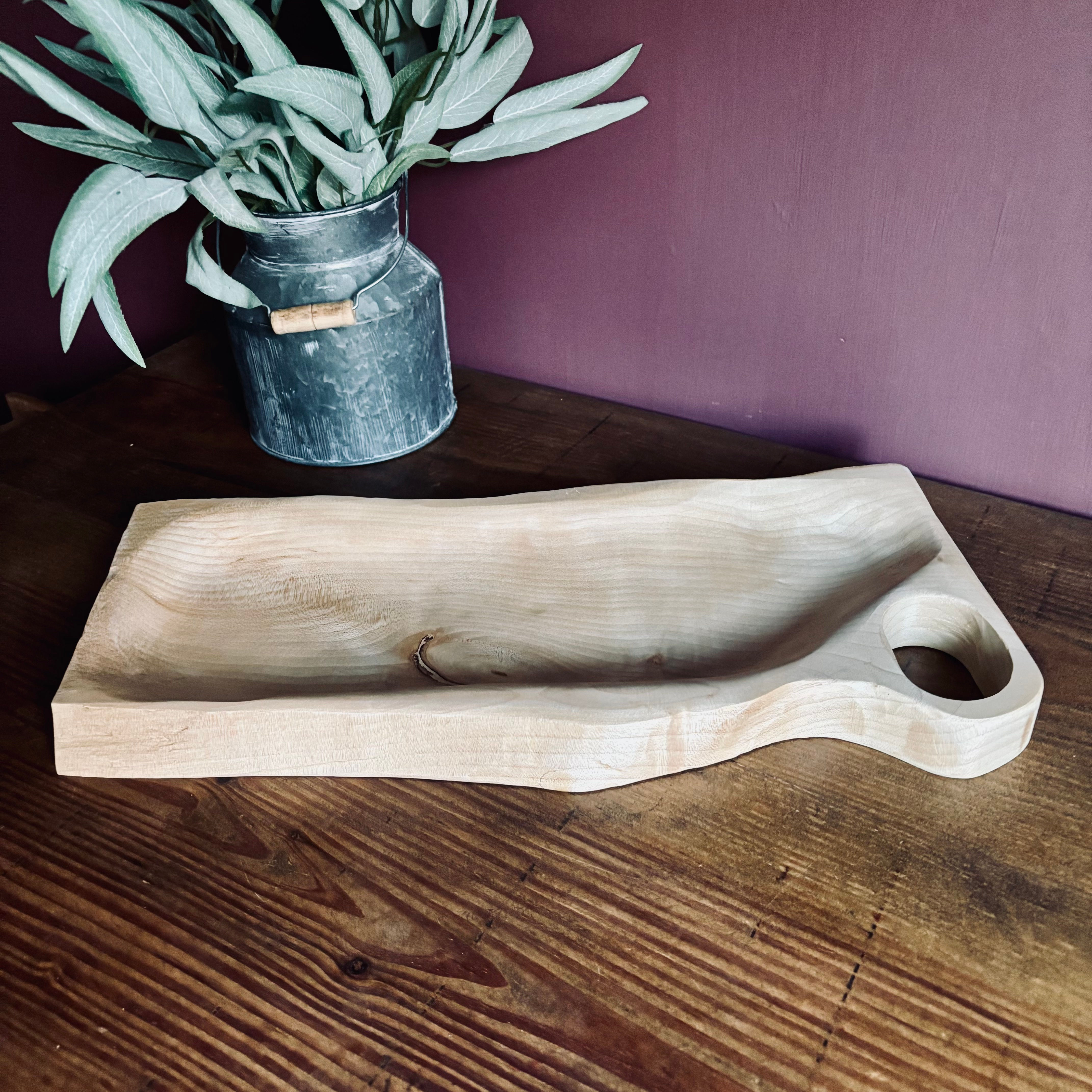 Sycamore shallow carved board