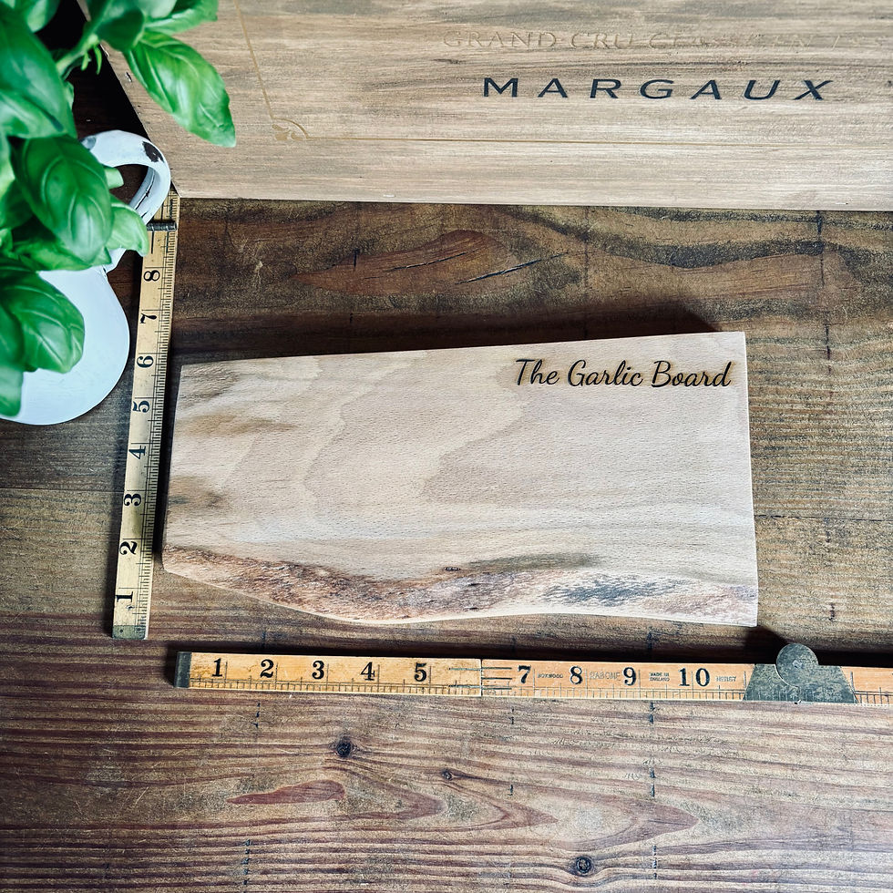 Thumbnail: Beech waney edge garlic board
