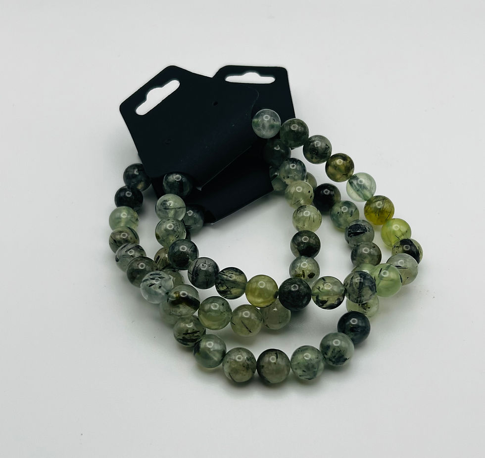 Thumbnail: Prehnite Beaded Bracelet