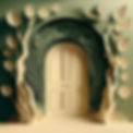 Firefly Paperart monocrome doors entering a new world of insight and love beige deep olive