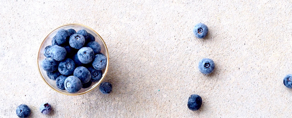 a cup of blueberries