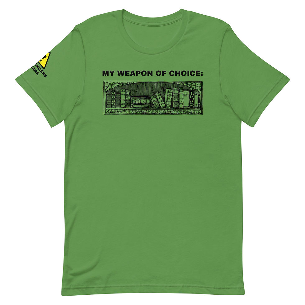 Thumbnail: Books Unisex T-Shirt - Weapon of Choice