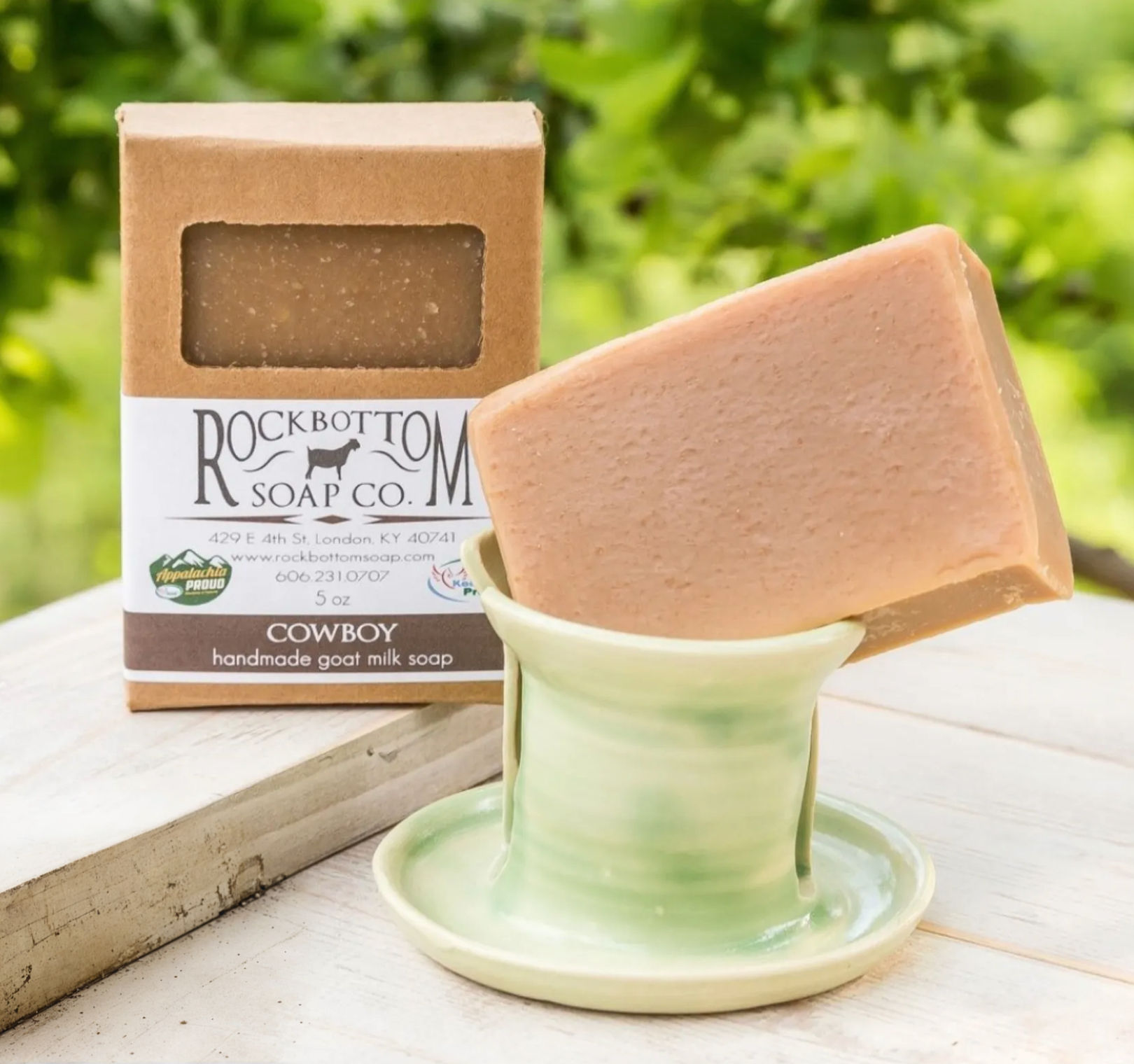 Soap in box and open