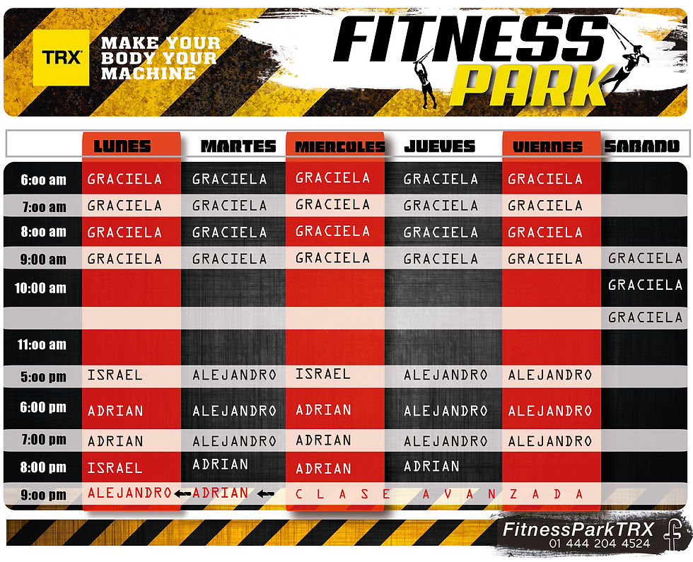 horario trx fitness park