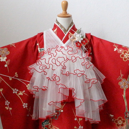 2way チュール 被布 赤白 被布のみ no.3 | Atelier Nuts