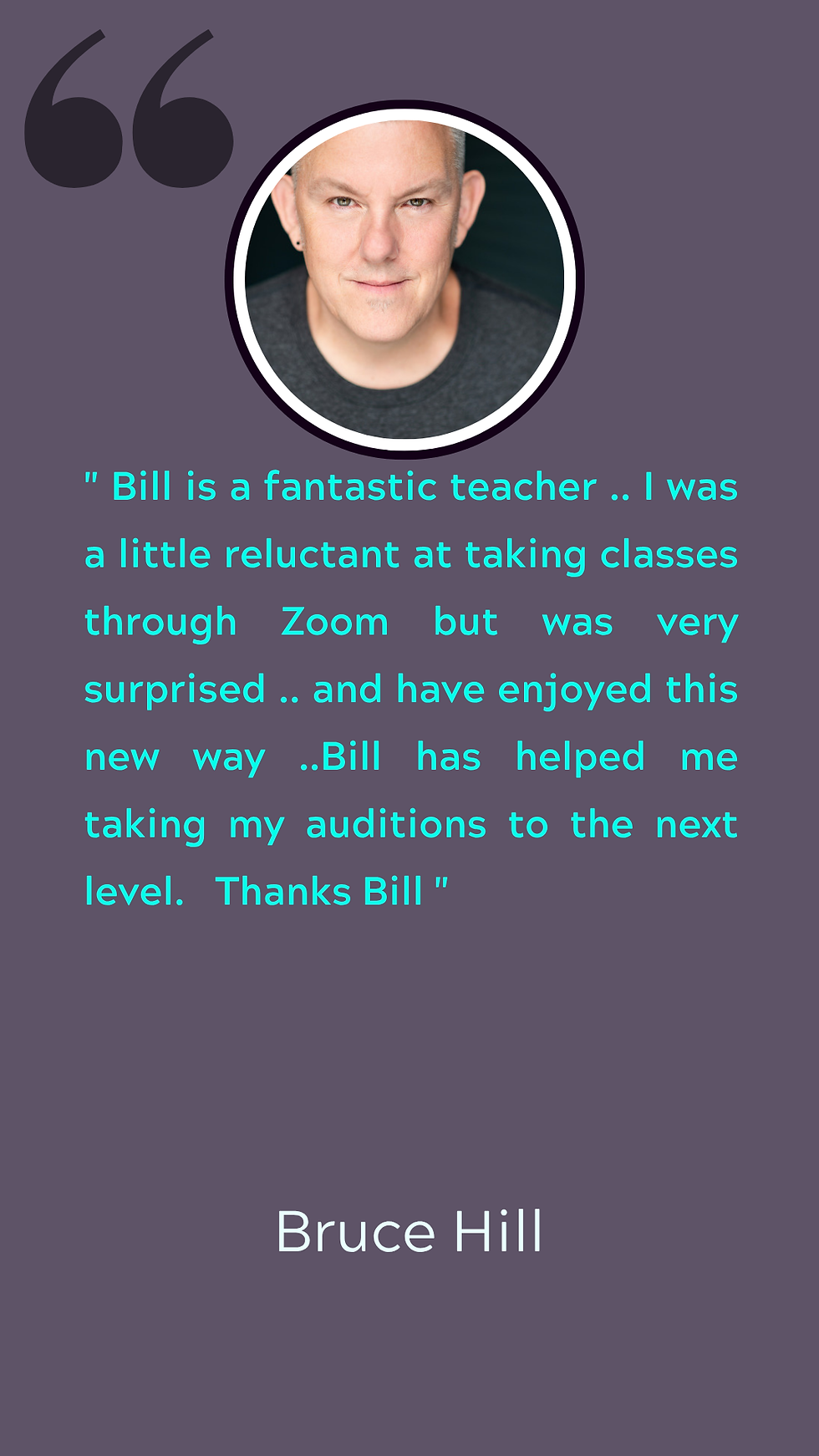 Bruce Hill testimonial