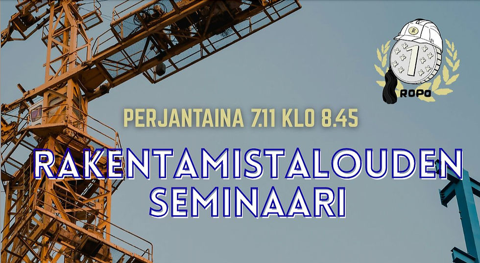 Rakentamistalouden seminaari + jatkot