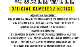 OFFICIAL CEMETERY NOTICE