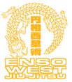 Golden-yellow dragon logo with Enso Jiu Jitsu underneath.