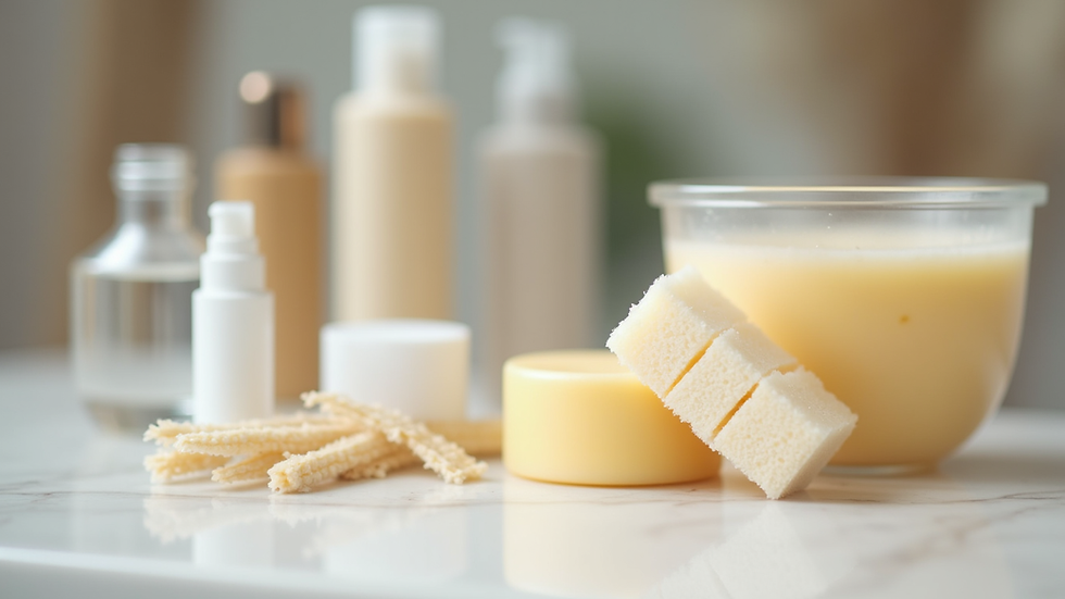Close-up view of waxing supplies on a clean salon table