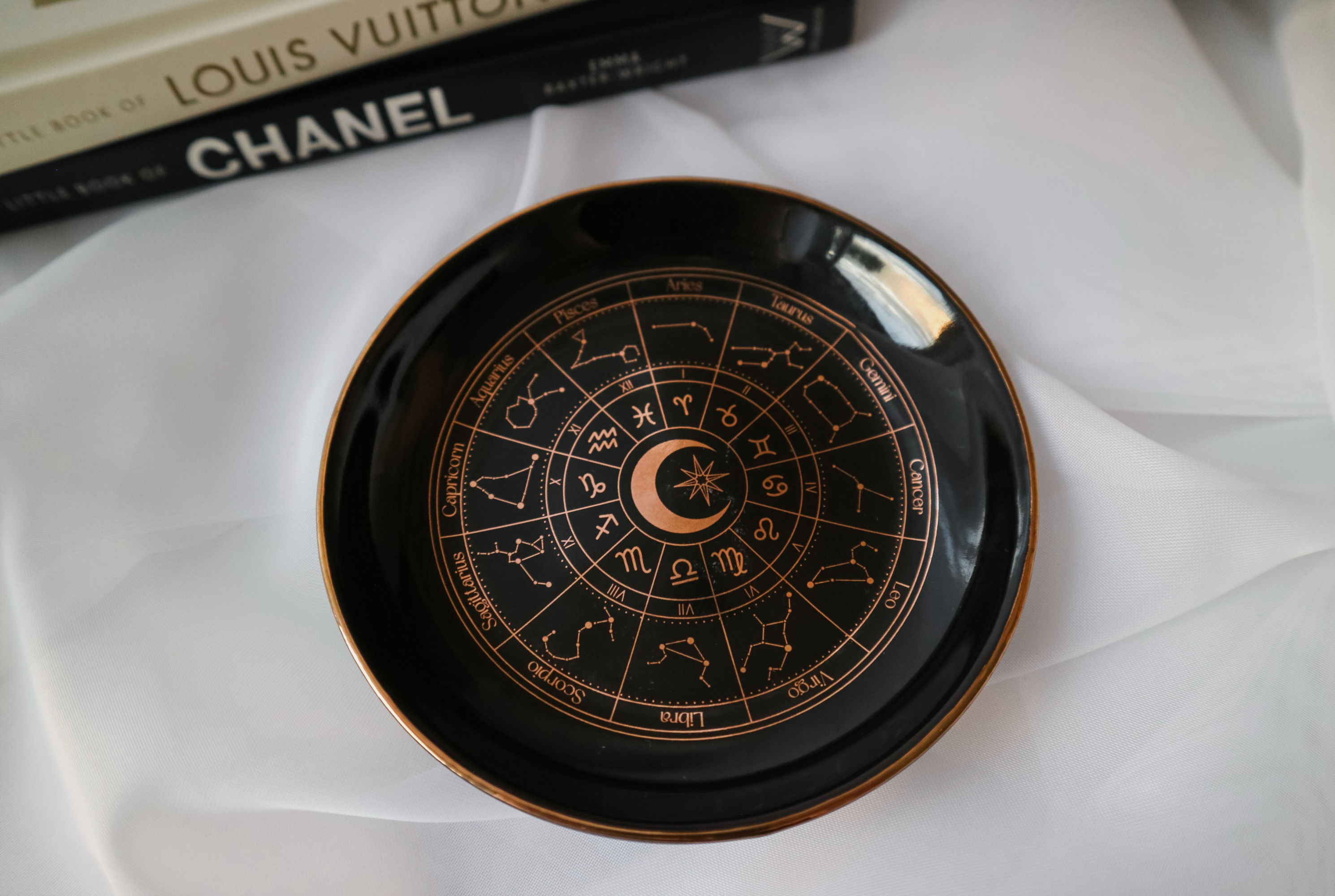 Black Astrology Wheel Trinket Dish