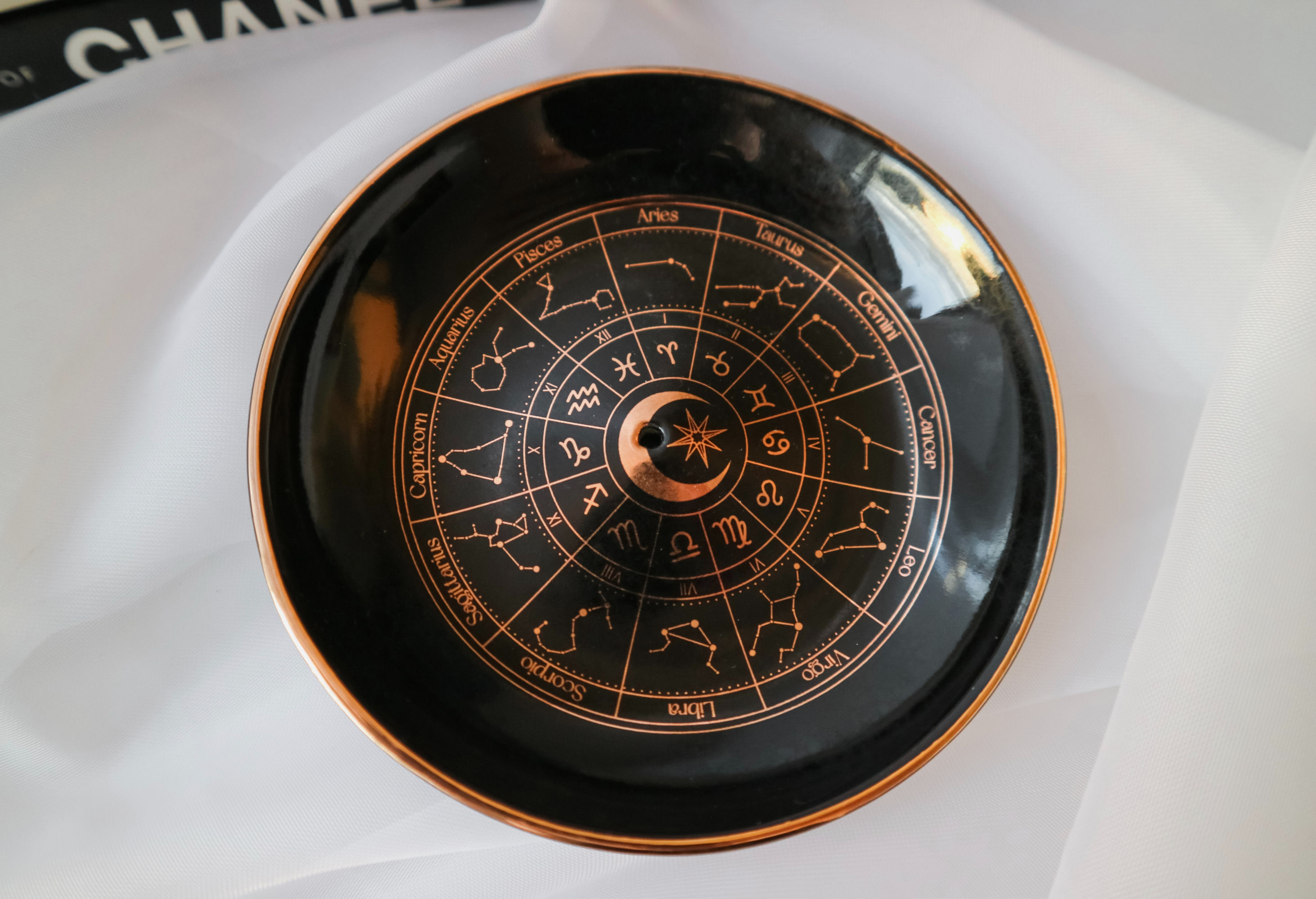 Astrology Wheel Ceramic Incense Dish