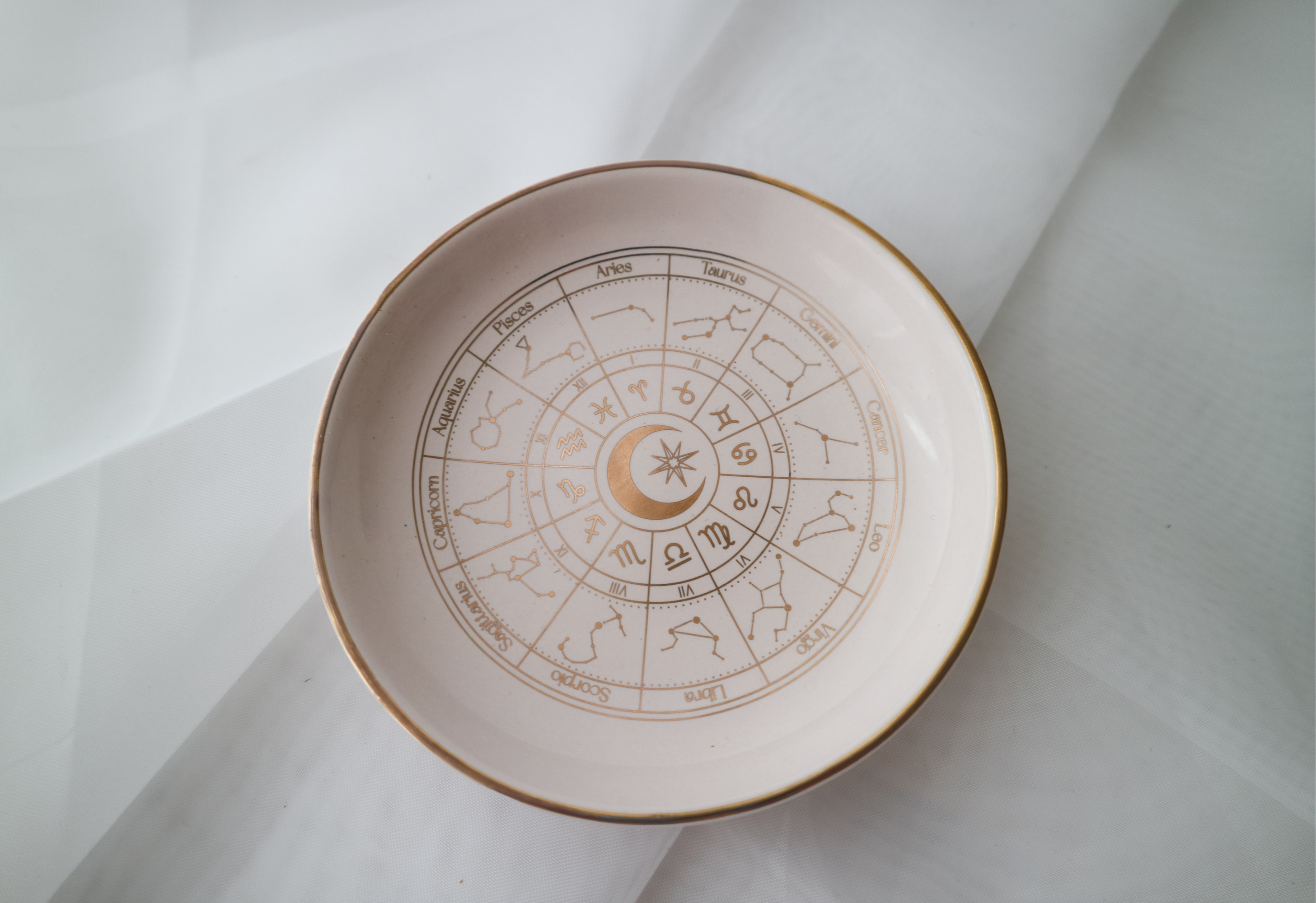 Off White Astrology Wheel Trinket Dish