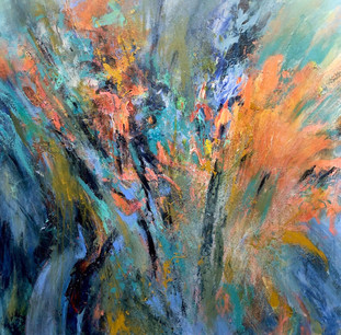 “It Takes Two To Tango”
Mixed Media on Canvas
36” x 36”