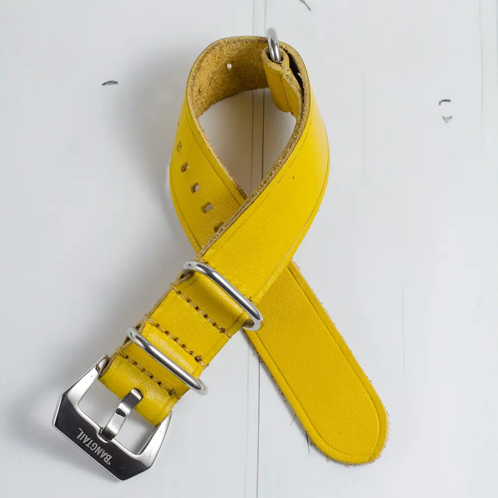 Thumbnail: Wild Ochre NATO Strap in Italian Vachetta