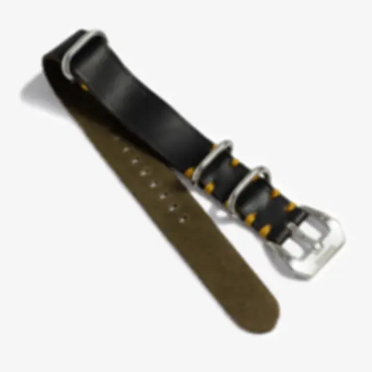 Apache Black Crazy Horse Leather NATO Strap (18mm Only)