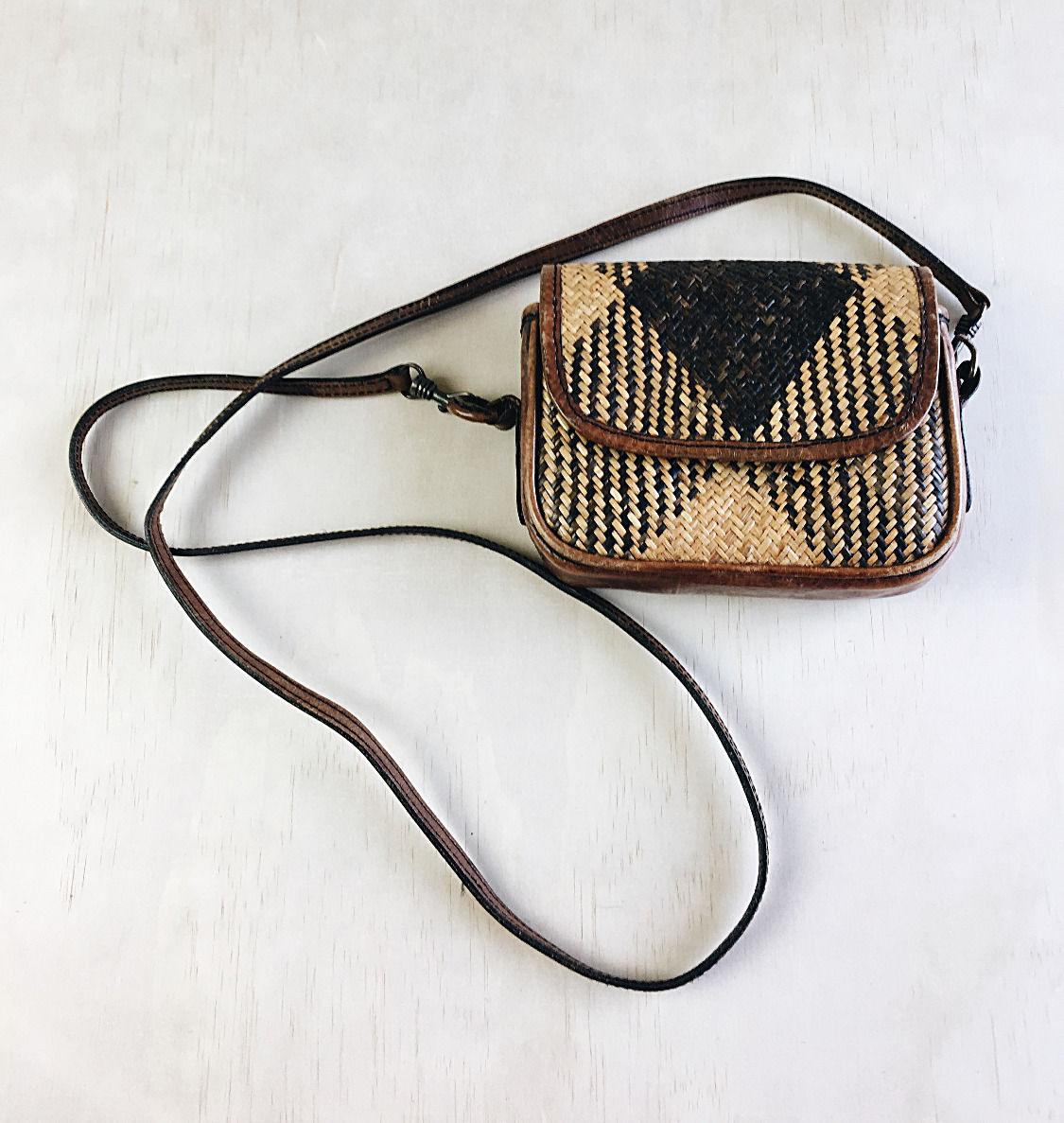 small woven shoulder bag