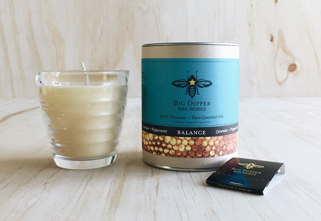 beeswax essential oil candle (balance)
