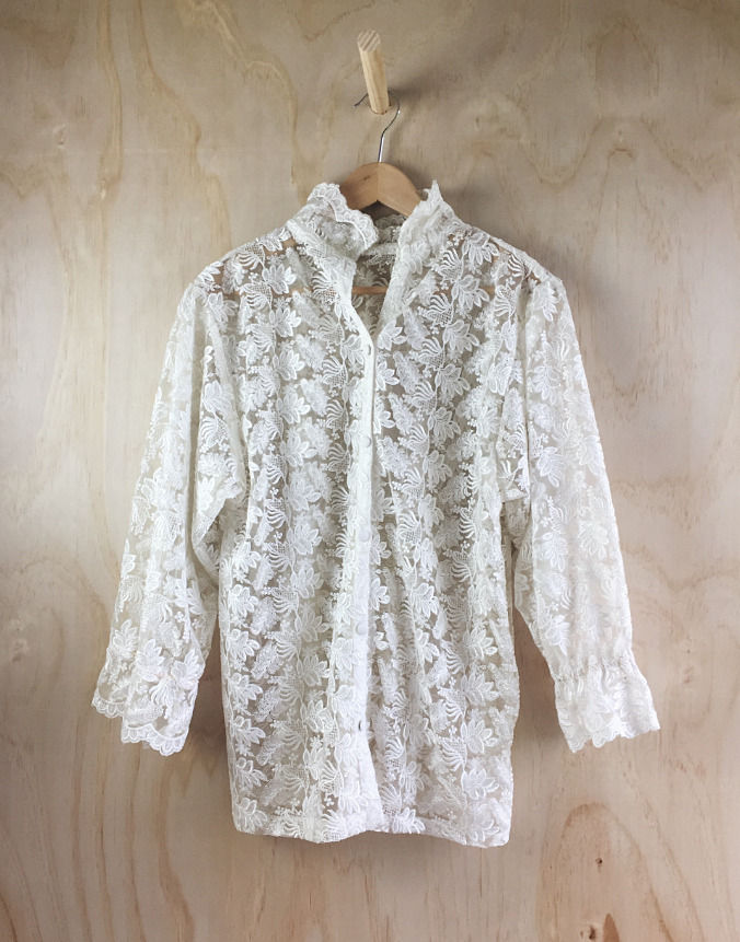 Thumbnail: button up lace jacket