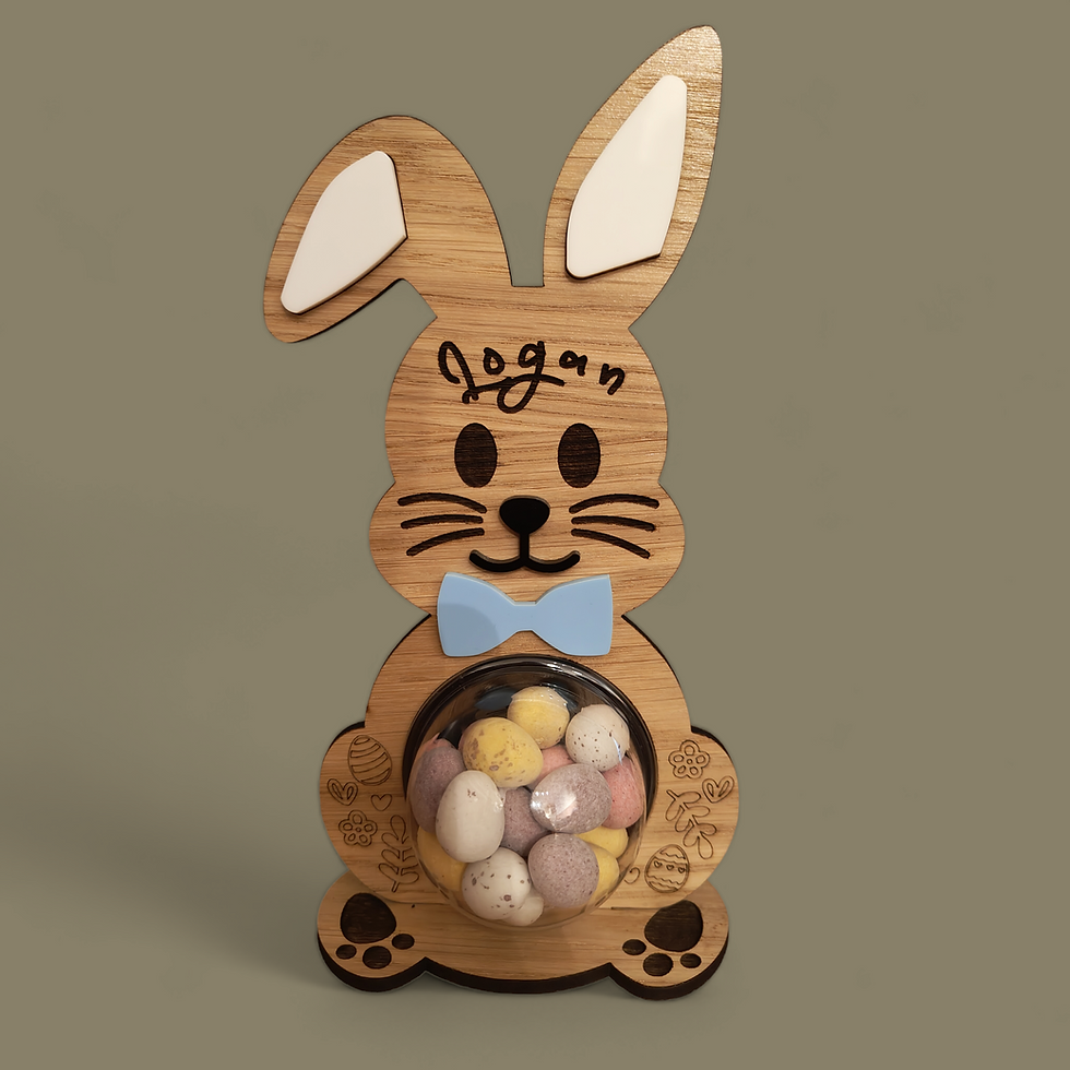 Thumbnail: Easter Personalised Fill Your Own Bunny Sweet Holder with Stand