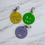 Thumbnail: Personalised Large Round Name Keyring Bag Tag. Back to School.
