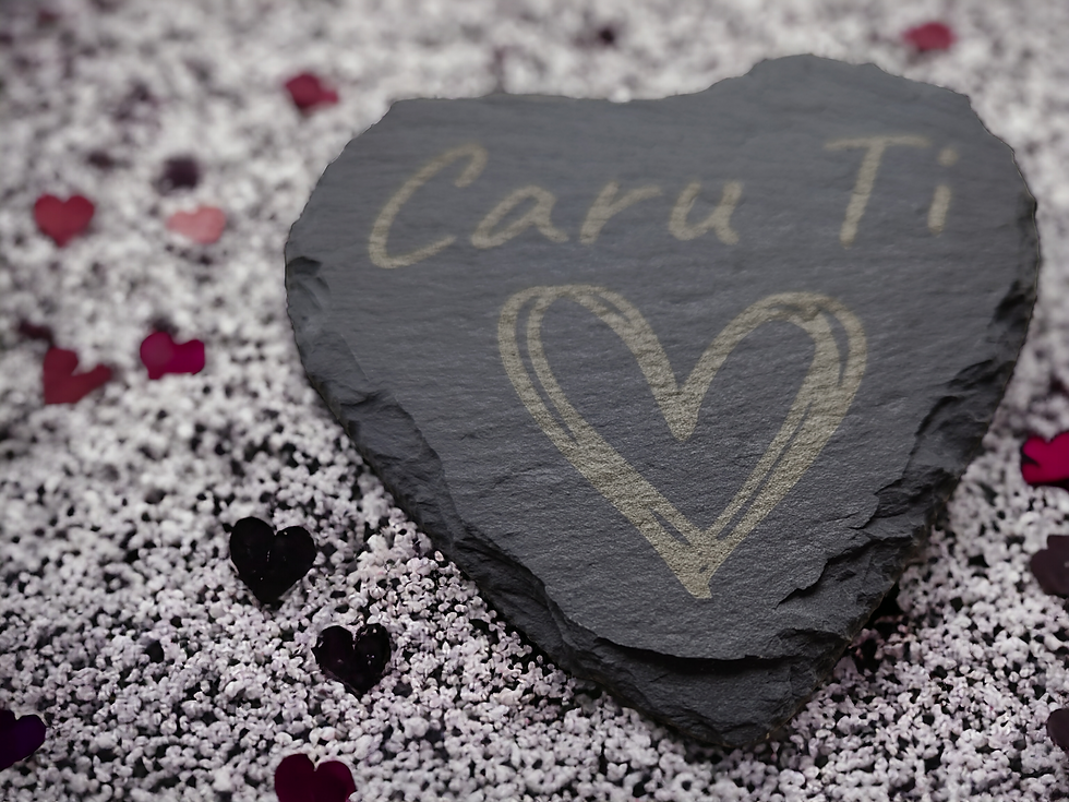 Thumbnail: Slate Caru Ti Heart Shaped Coaster
