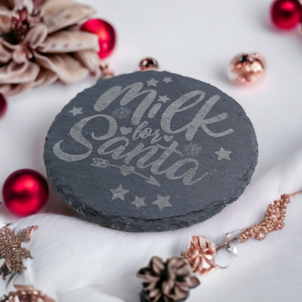 Thumbnail: Milk for Santa Slate Coaster