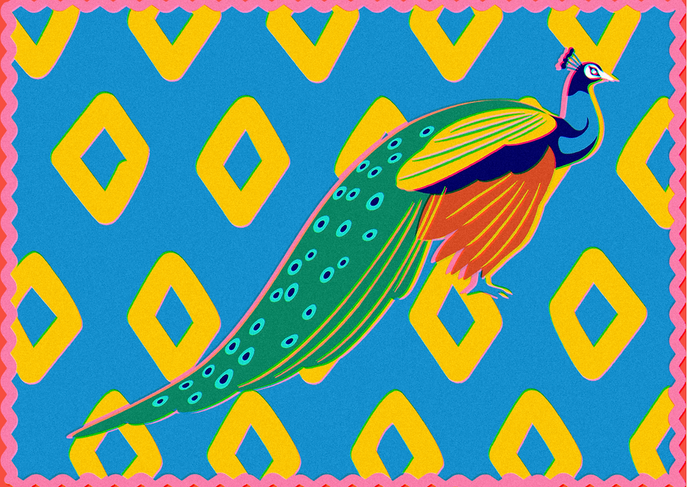 Thumbnail: Vivid Vistas: India-Inspired Postcard