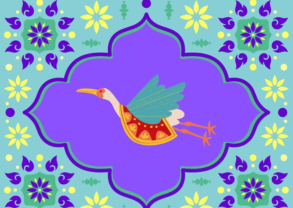 Thumbnail: Vivid Vistas: India-Inspired Postcard