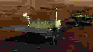 Concept portrayal of China's Mars rover and lander