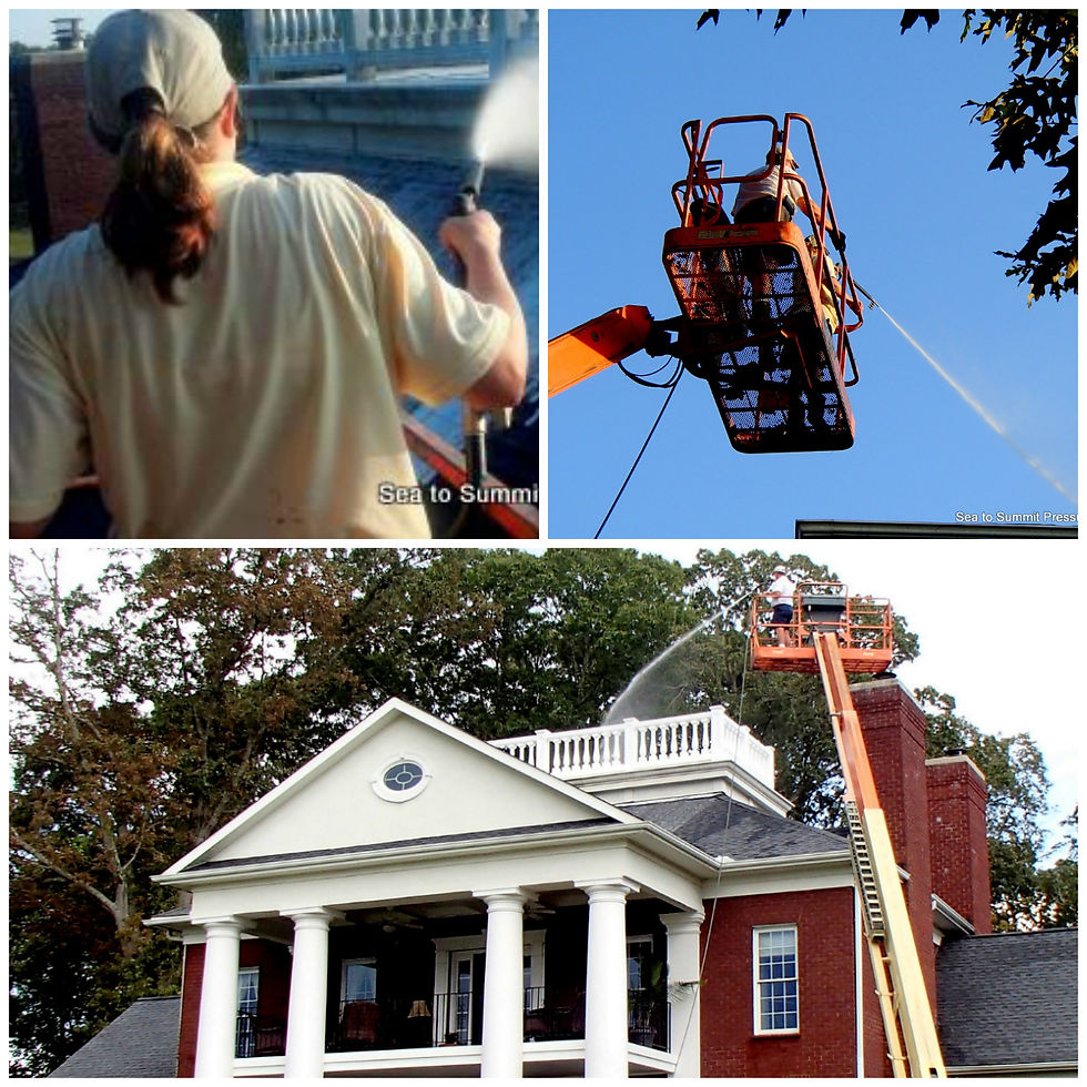 residential pressure washing after