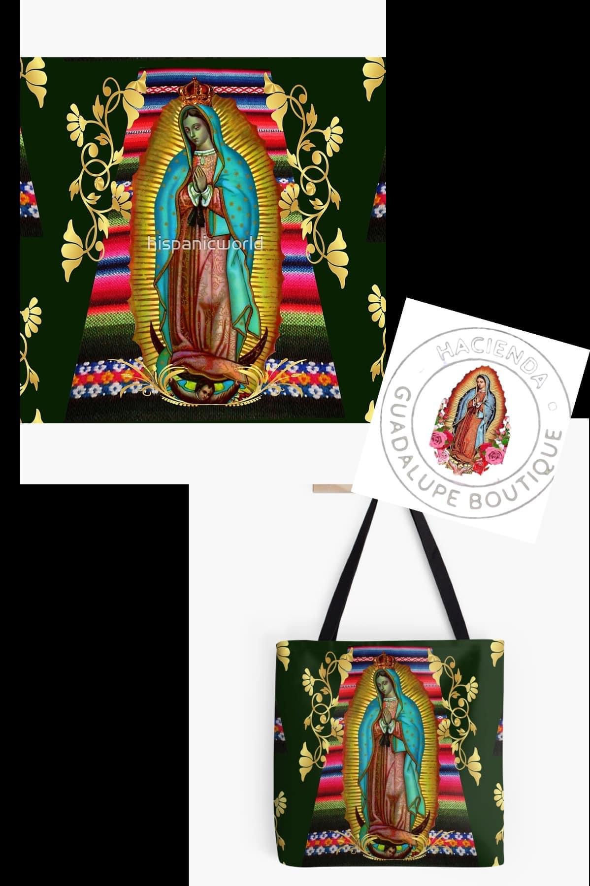 Mother Mary green tote