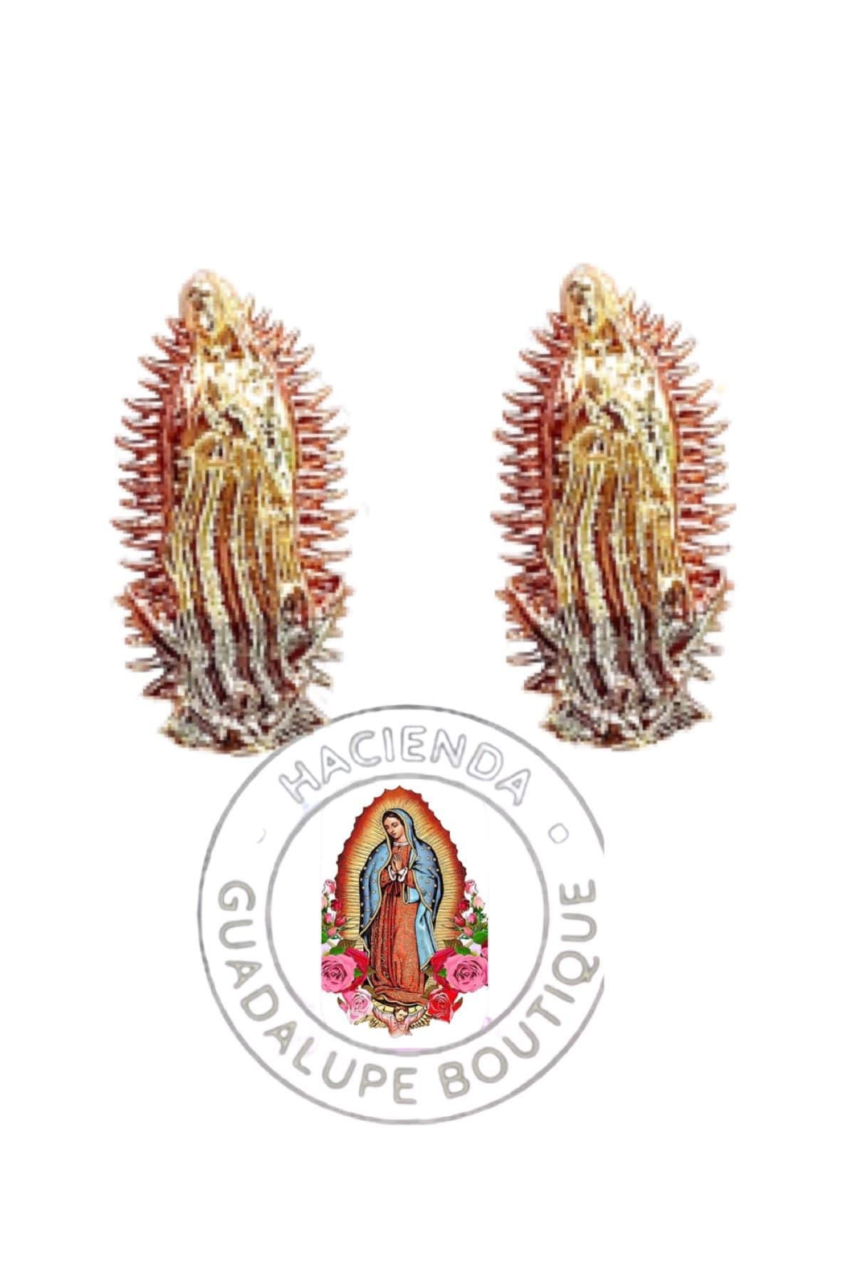 💜 Three Golds Virgin Mary Earring