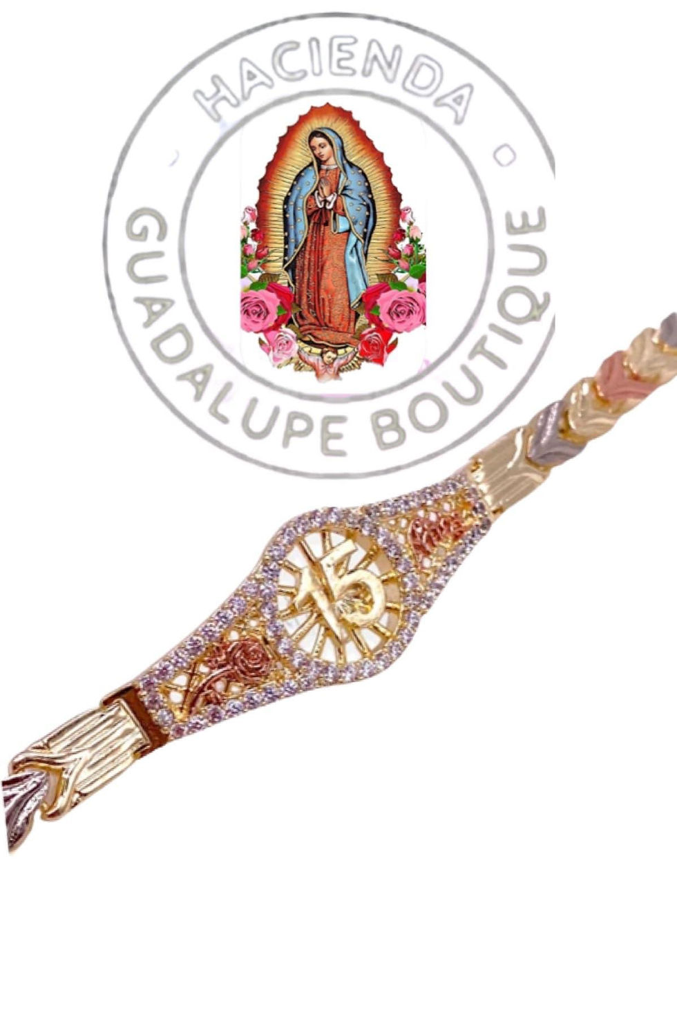 Thumbnail: Three Golds Quinceañera Bracelet 