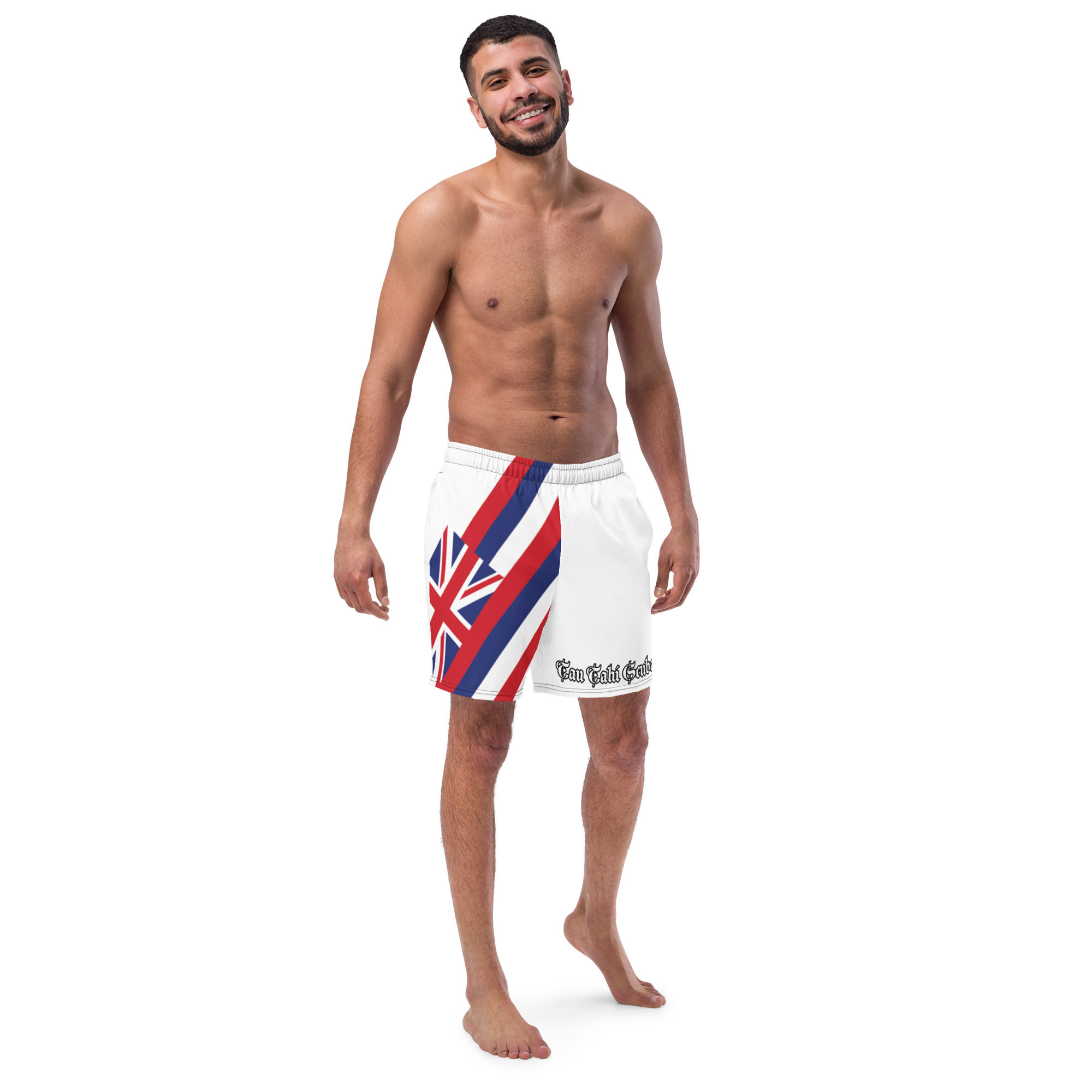 All-Over Print Recycled Swim Trunks Hawaiian Flag