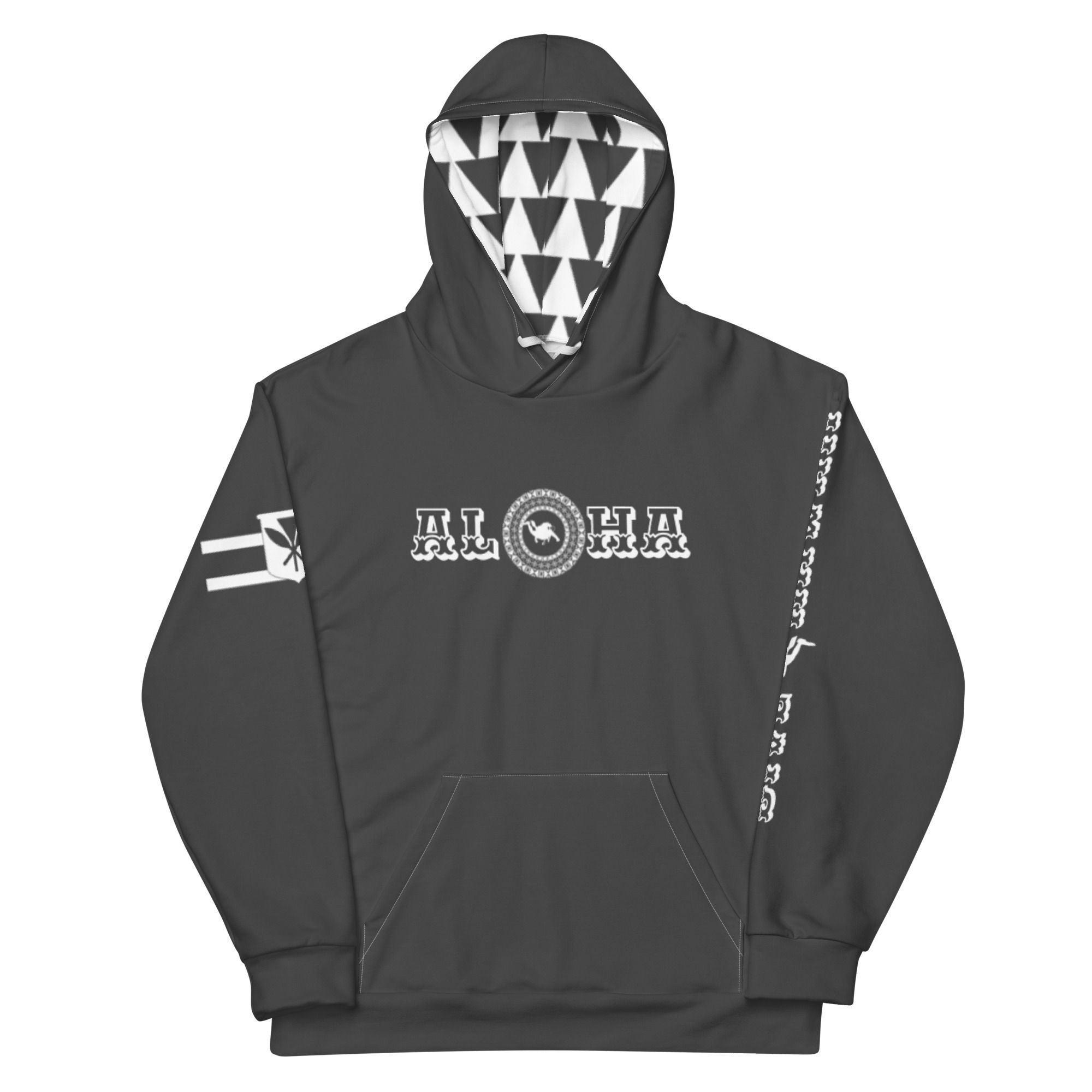 Tau tahi scuba Hoodie DIVE HAWAII dark gray AND WHITE    