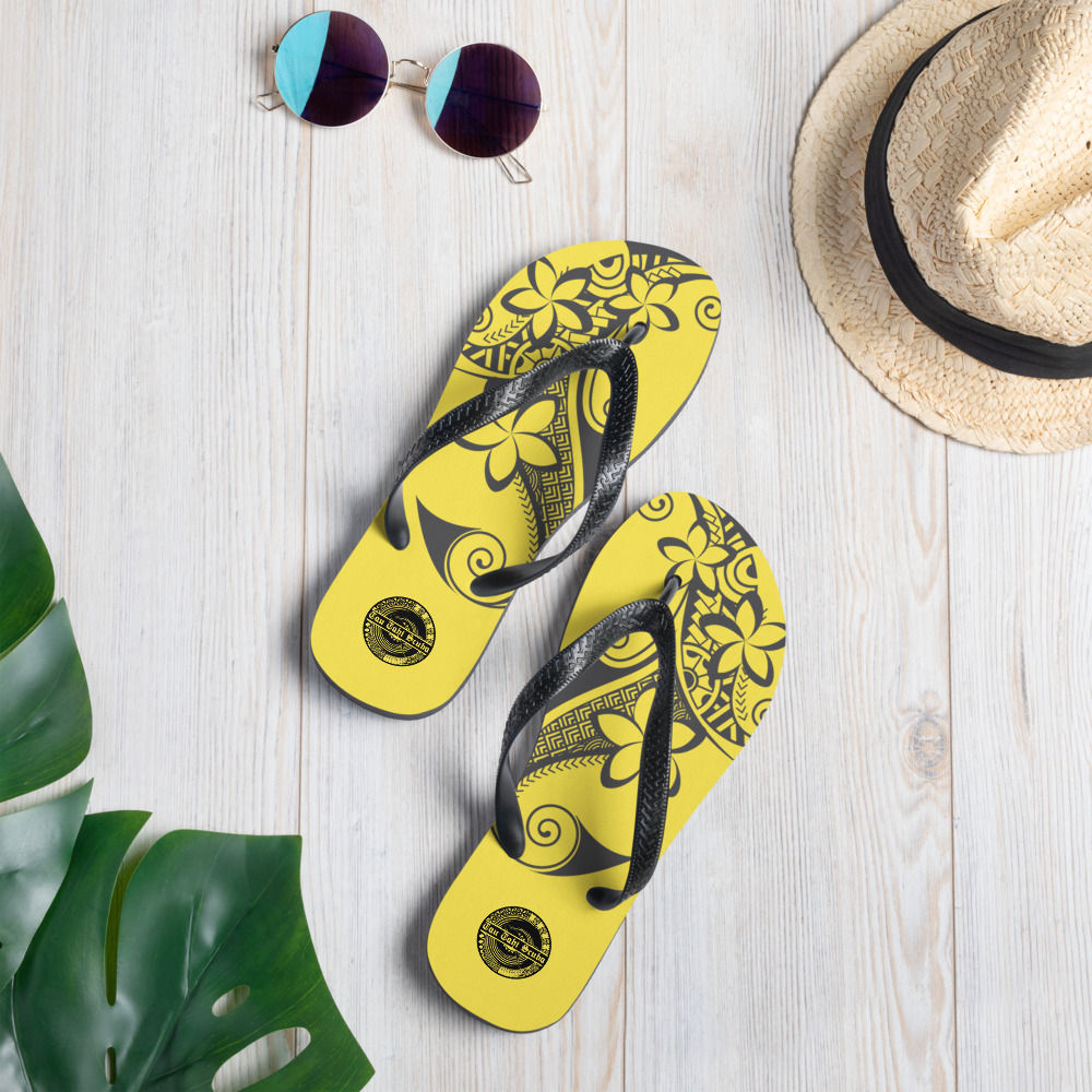 Flip-Flops Floral yellow