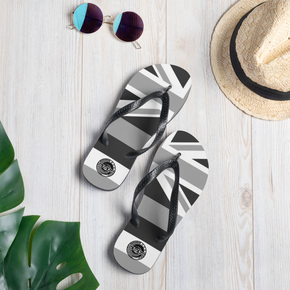 Flip-Flops Hawaiian flag black and white