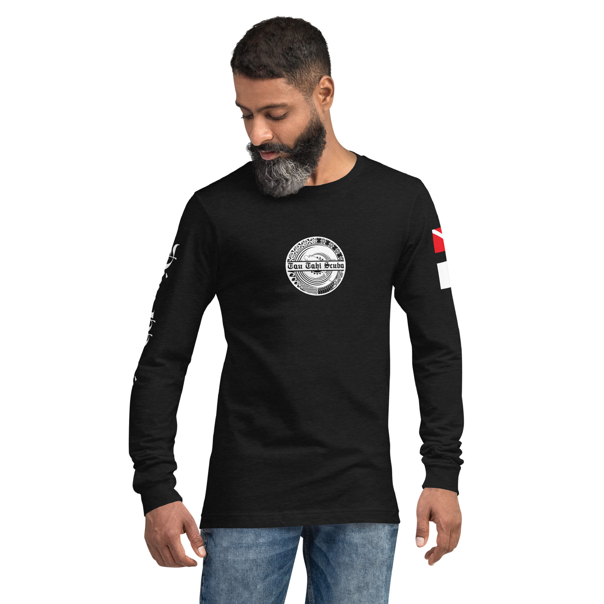 Unisex Long Sleeve Tee Dive Flag with logo