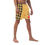 Thumbnail: All-Over Print Recycled Swim Trunks Hawaiian and Diver flag orange