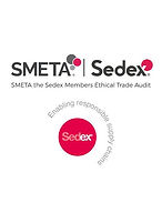 Sedex SMETA audit logo indicating ethical manufacturing compliance