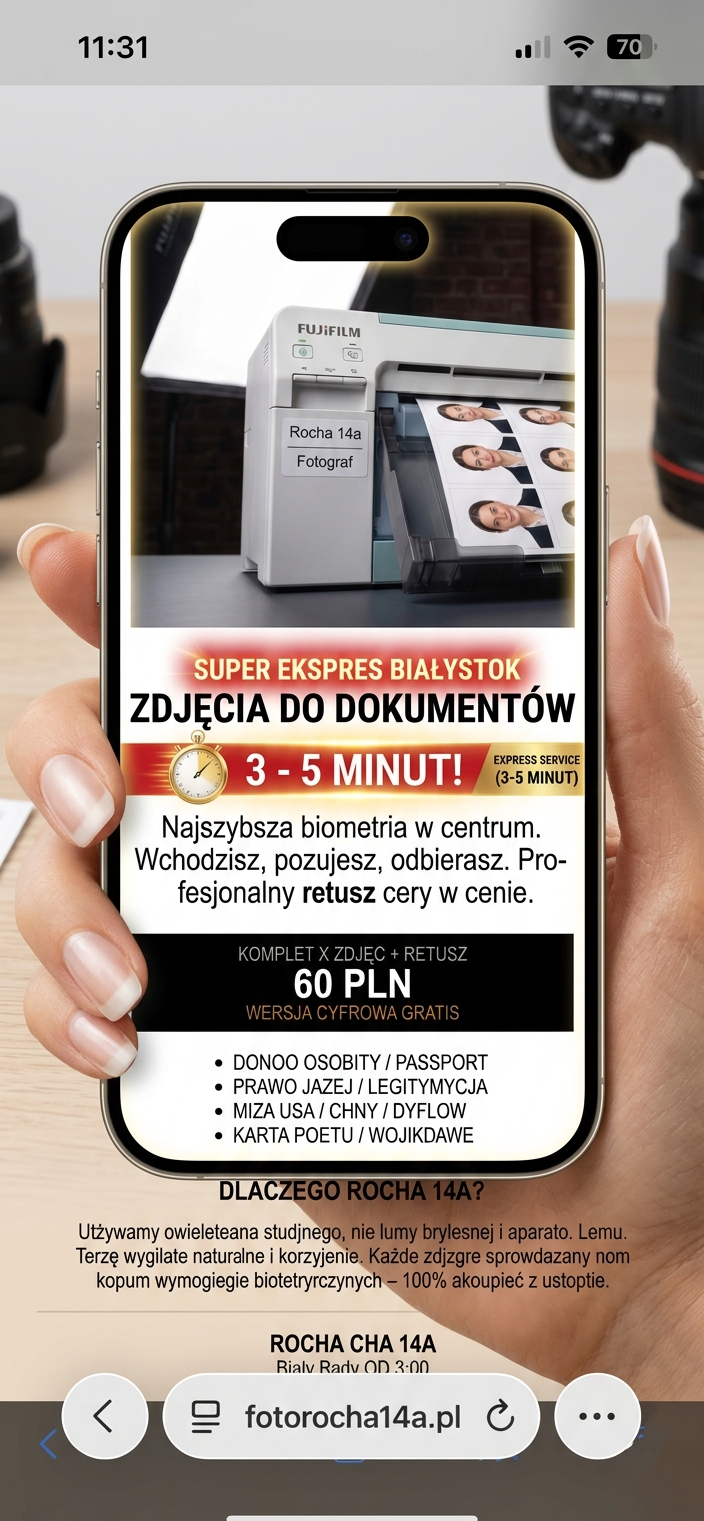 Zdjęcia do dokumentów Białystok Rocha 14a