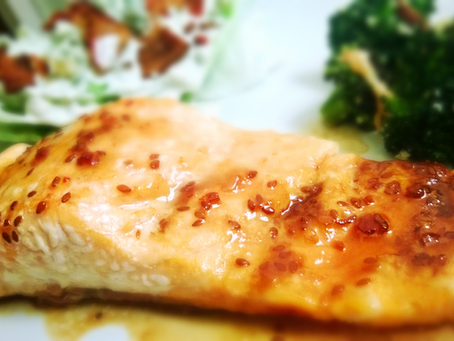 Teriyaki Salmon with Hot Honey Glaze