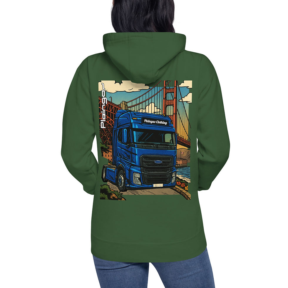 Miniature : Hoodie Pleingaz CAMION F-MAX - du S au 3XL  - unisex coton/polyester